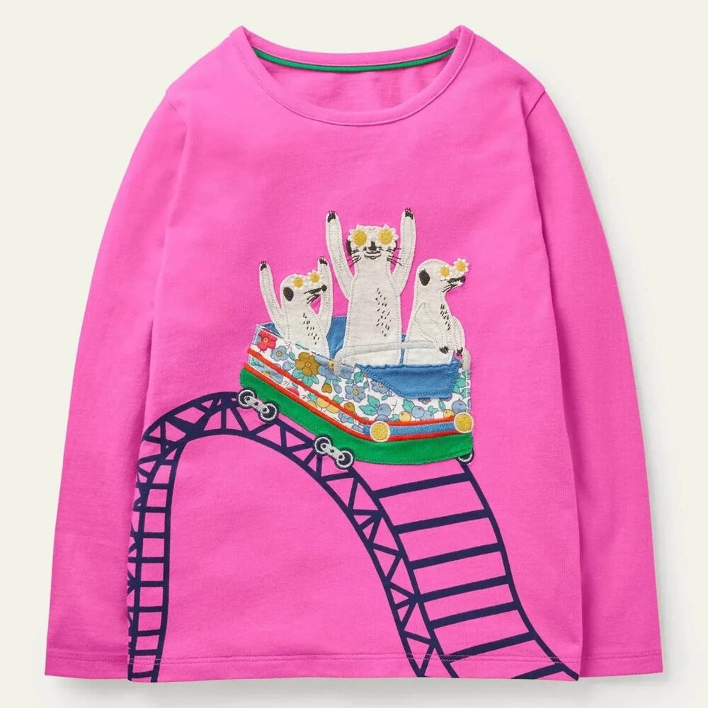 Mini Boden Appliqué Girls Top